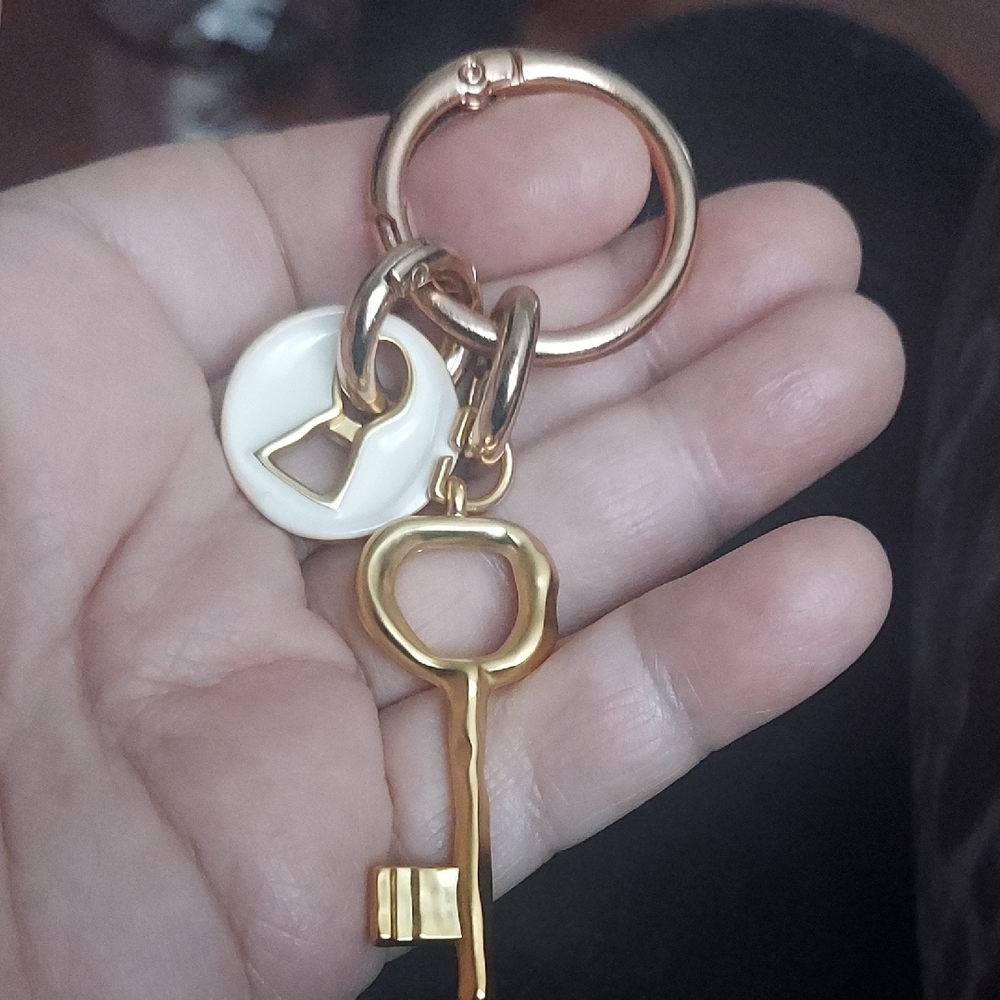NWT Keychain whith a key and lock charms